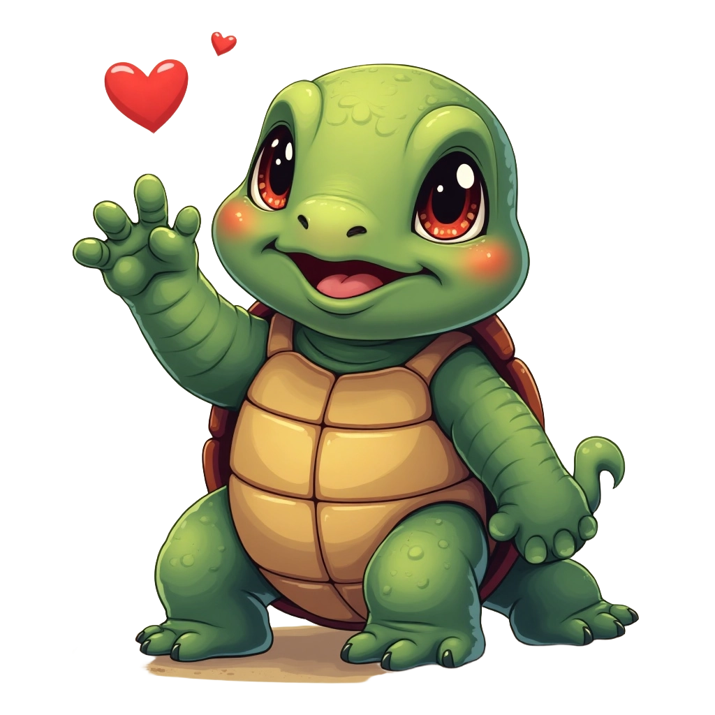 Cute Turtle with Love